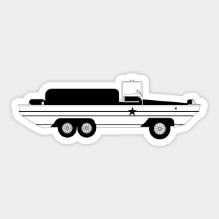 The DUKW Black Outline Sticker